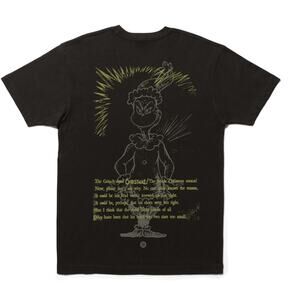 Stance The Grinch Graphic T-Shirt Mens Small Black Christmas Holiday Tee